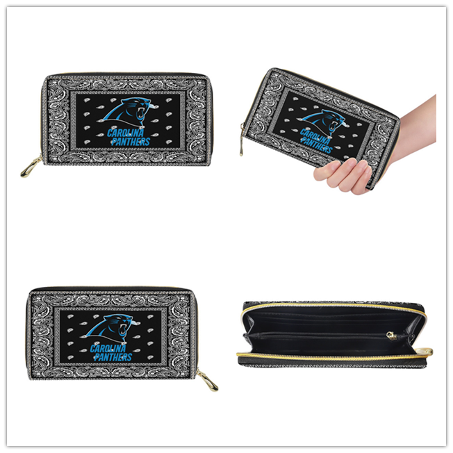 Carolina Panthers PU Leather Zip Wallet 001